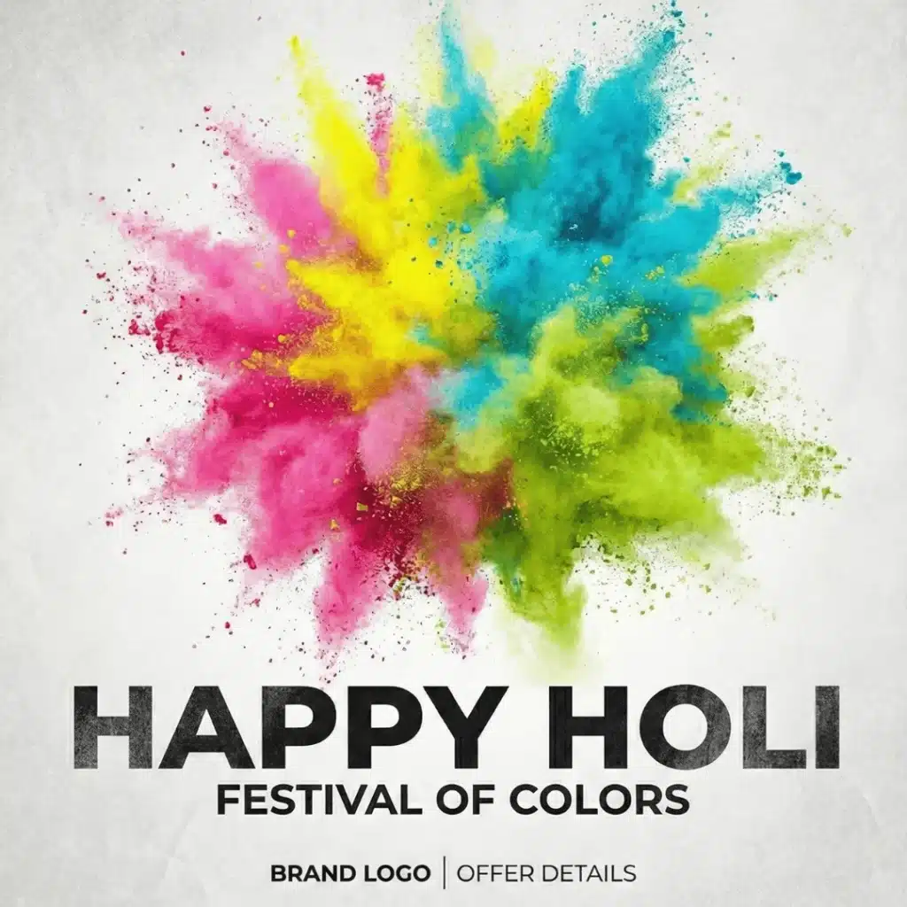 happy holi poster